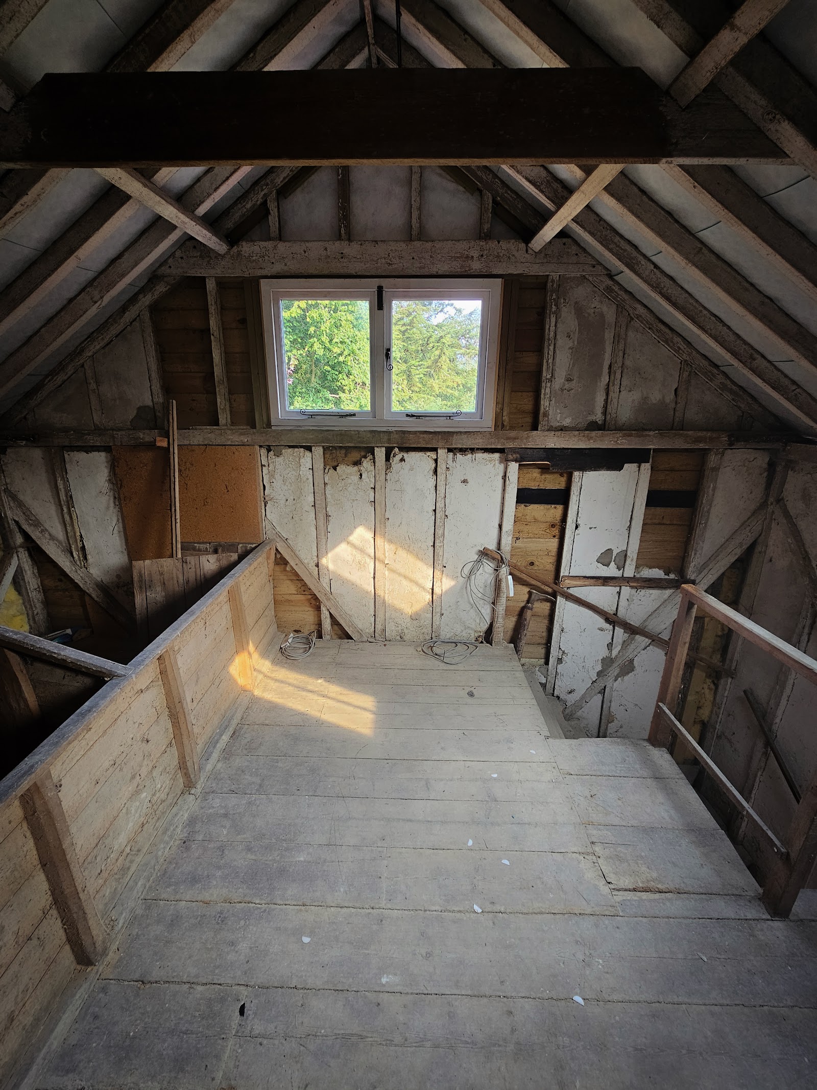 Before: loft space during renovation